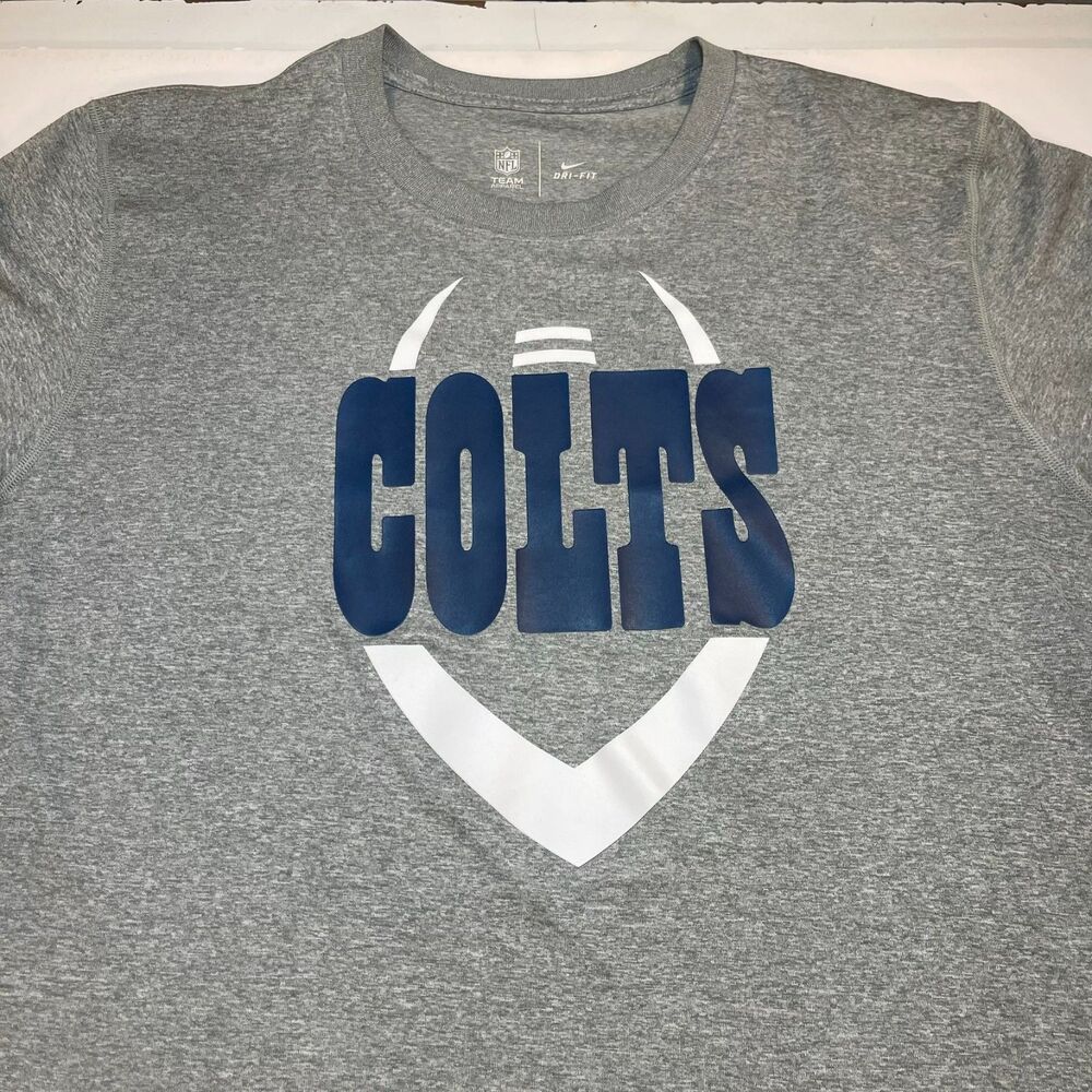 Indianapolis Colts T Shirt Sz Mens L Nike Dri Fit NFL Football